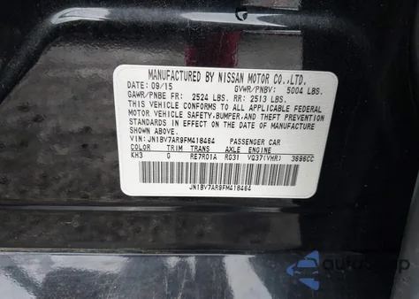 2015 Infiniti Q50 Sport z USA, uszkodzony, nr VIN JN1BV7AR9FM418464